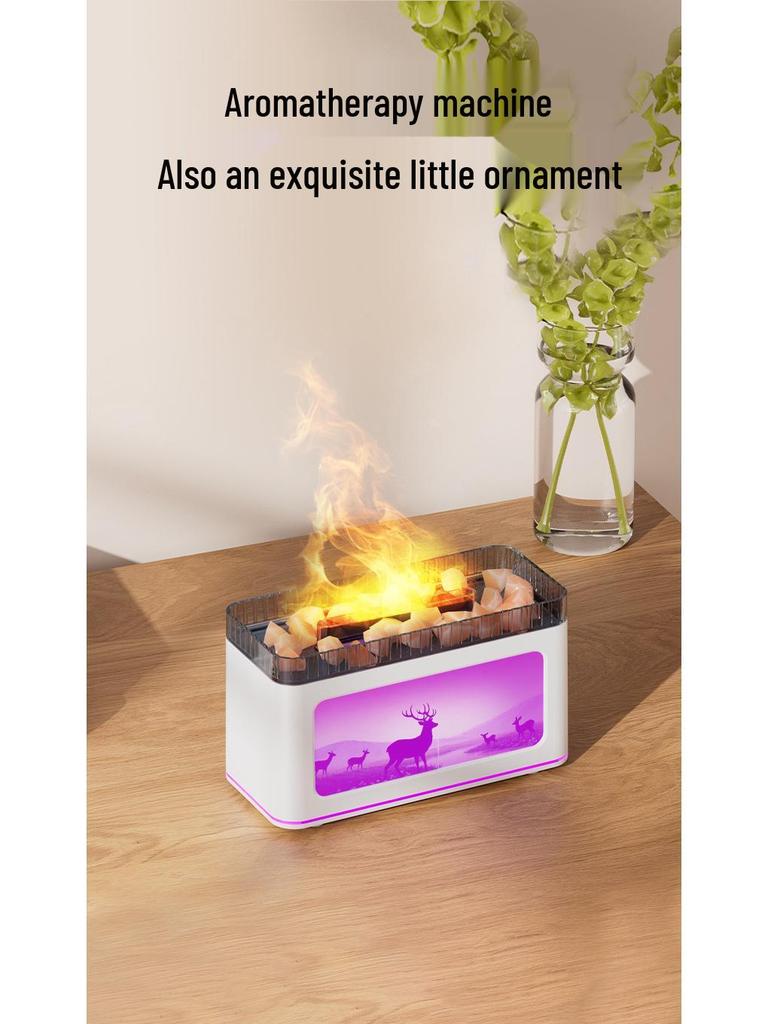 3D Fireplace Aromatherapy Machine: Colorful Flame Essential Oil Diffuser for Home