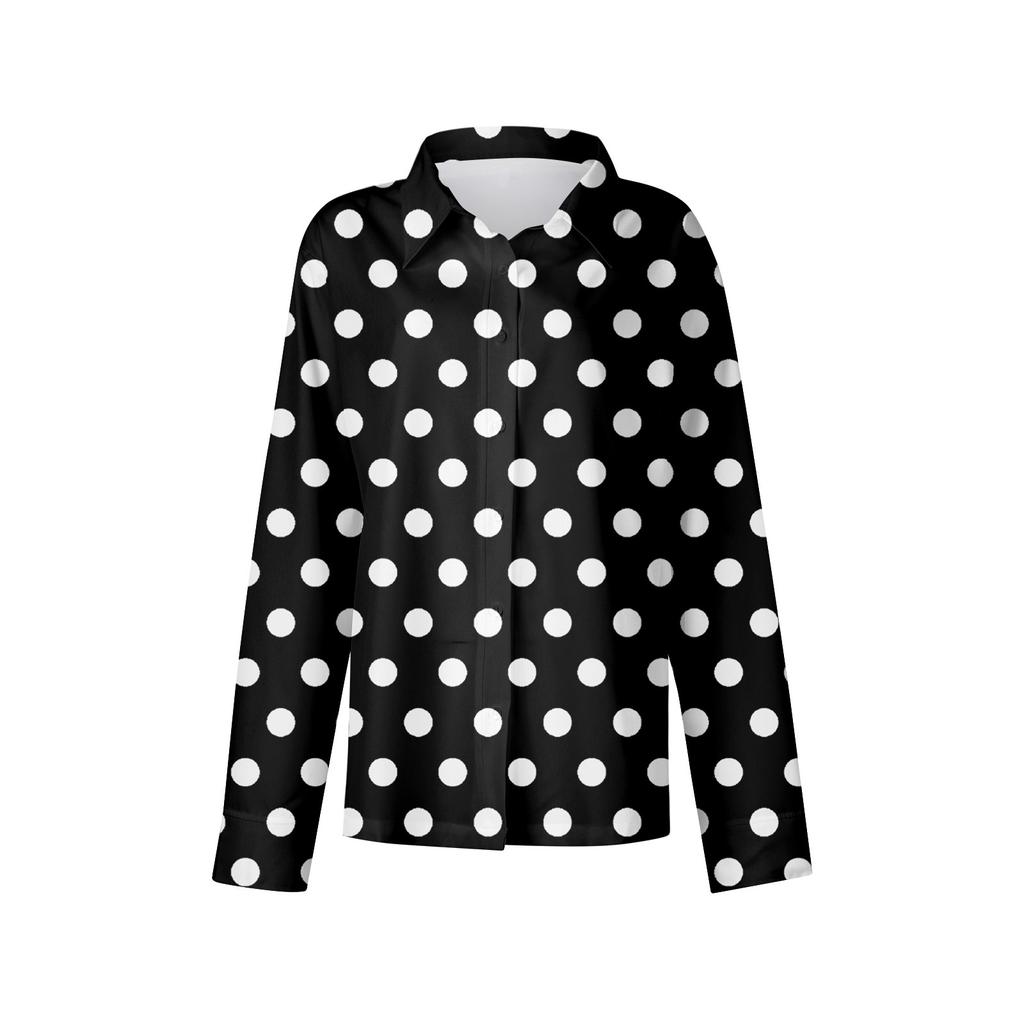 Women's Shirt Blouse Print Button Long Sleeve Casual Basic Shirt Collar Regular Top