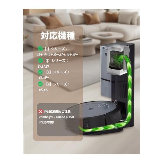 SLEIJAOOE Roomba Papírgyűjtő Tasak Készlet 3 db Csere Roomba Fogyóeszközök Kompatibilis E5 i3+i5+i7+j7+S9+ iRobot Roomba Robotporszívó Tartozékok