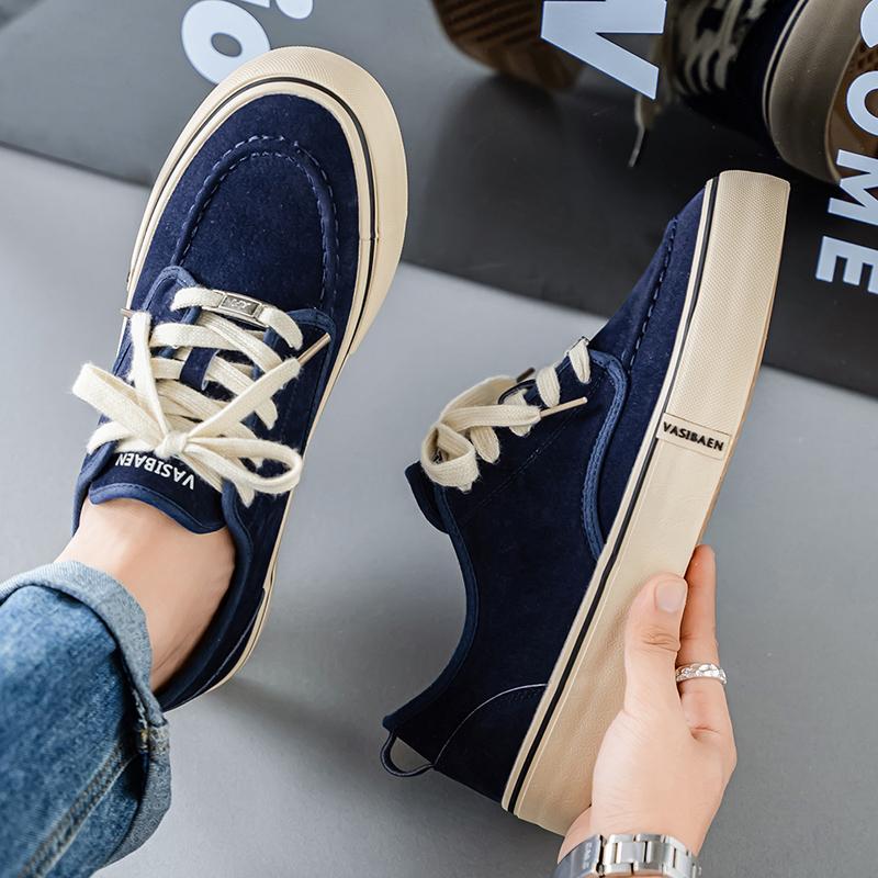 Men 's Casual Four Seasons Fashion Canvas Skateboarding Students Comfortable Sneakers Boys Trending Soft Sole Breathable Shoes