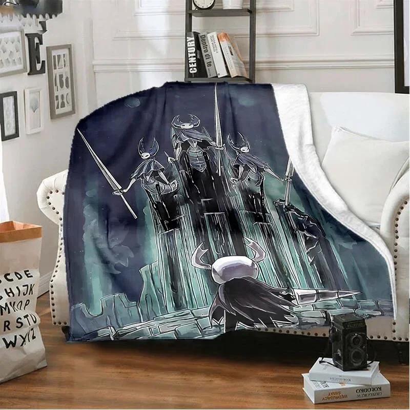 3D Print Hollow Knight Blanket Soft Sofa Cover Throw Game Blanket Fleece Tapestry Lightweight Warm Bed Blanket for Bedroom Couch