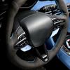 For Hyundai Veloster N 2019-2023 Kona N I30N Carbon Fiber Style Car Steering Wheel Frame Cover Trim Interior Accessories LHD/RHD