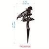 Trendy Metal Pixie Garden Sculpture for Patio Lawn Yard and Wall Decor