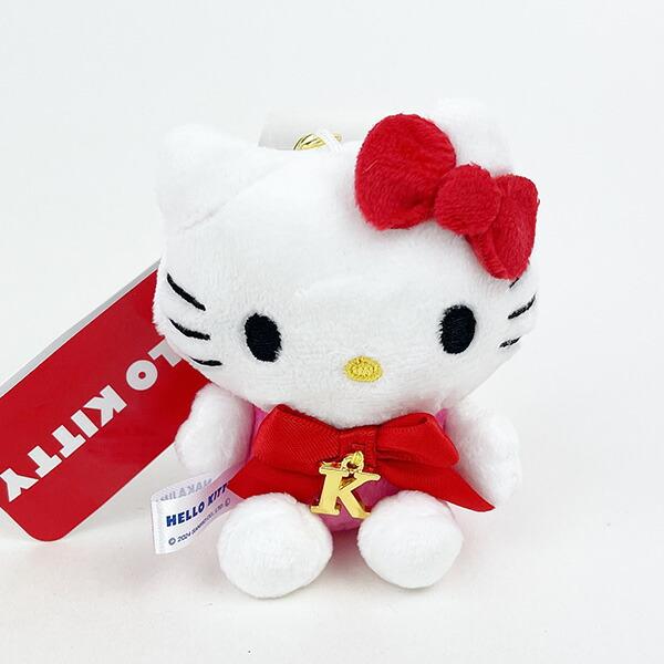 Sanrio Hello Kitty Initial Mascot K Keychain Ball Chain Red