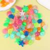 100Pcs/Pack Marine Luminous Stones Colorful Stones Simulating Shell Starfish Fish Tank Pebbles Fairy Garden Yard Ornaments