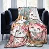 1pc Cartoon Cute Four Kittens Blanket Room Decor, Soft Bedding Cover, Living Room, Travel, Camping, Car Blankets, Beach