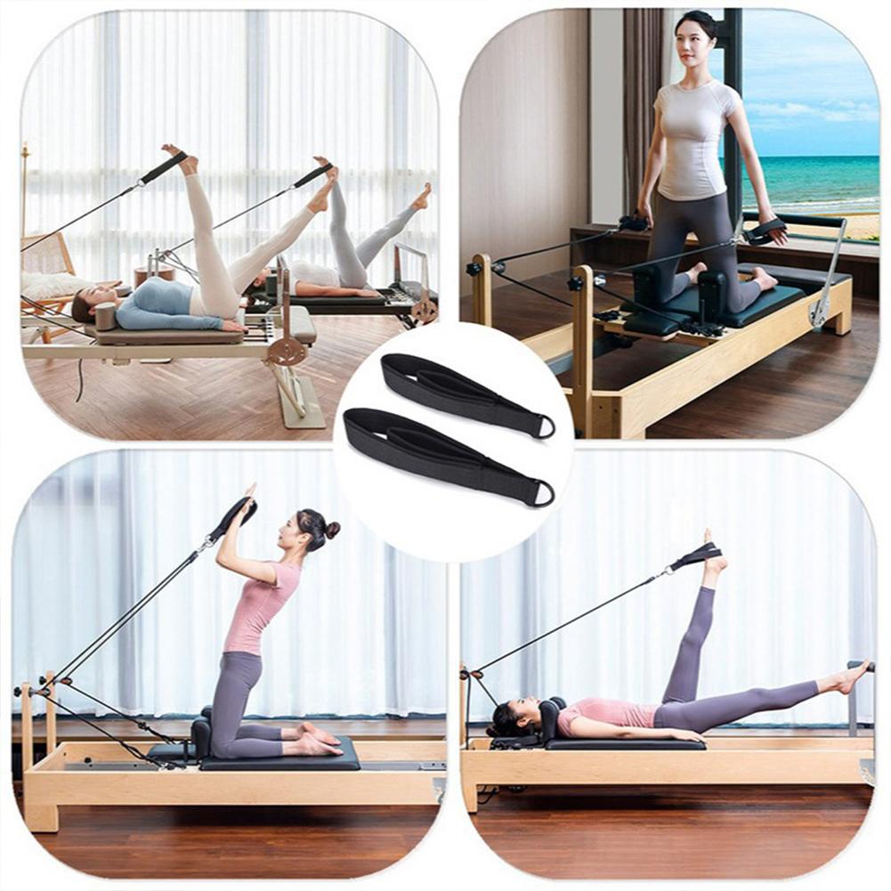 2PCS Pilates Straps Pilates Double Loop Straps D-Ring Exercise Straps Yoga Strap Yoga Exercise Accessories for Home Gym Workout