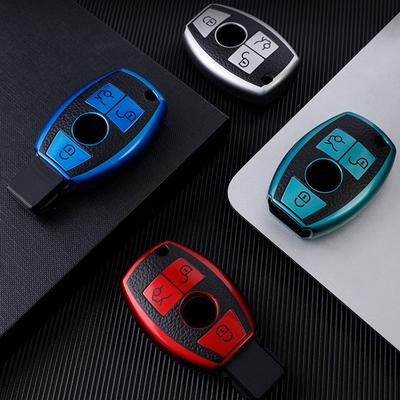 Kožený TPU kryt pouzdra na klíče do auta pro Mercedes Benz ECGMRS Class W204 W212 W176 GLC CLA GLA AMG Autopříslušenství