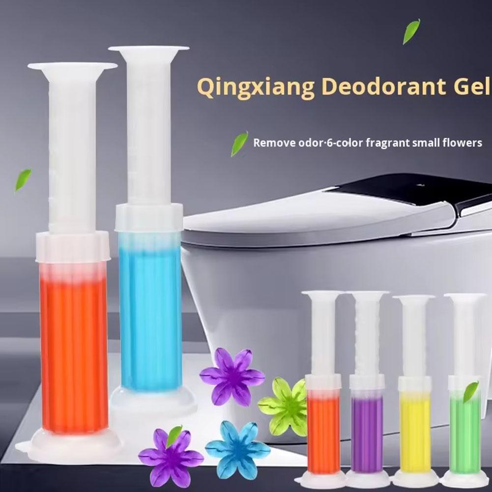 Toilet Cleaner Gel Fresh Flower Toilet Gel Stamp Stops Air Scent Deodorant Bowl and Limescale Freshening Toilet with Stains G4C8