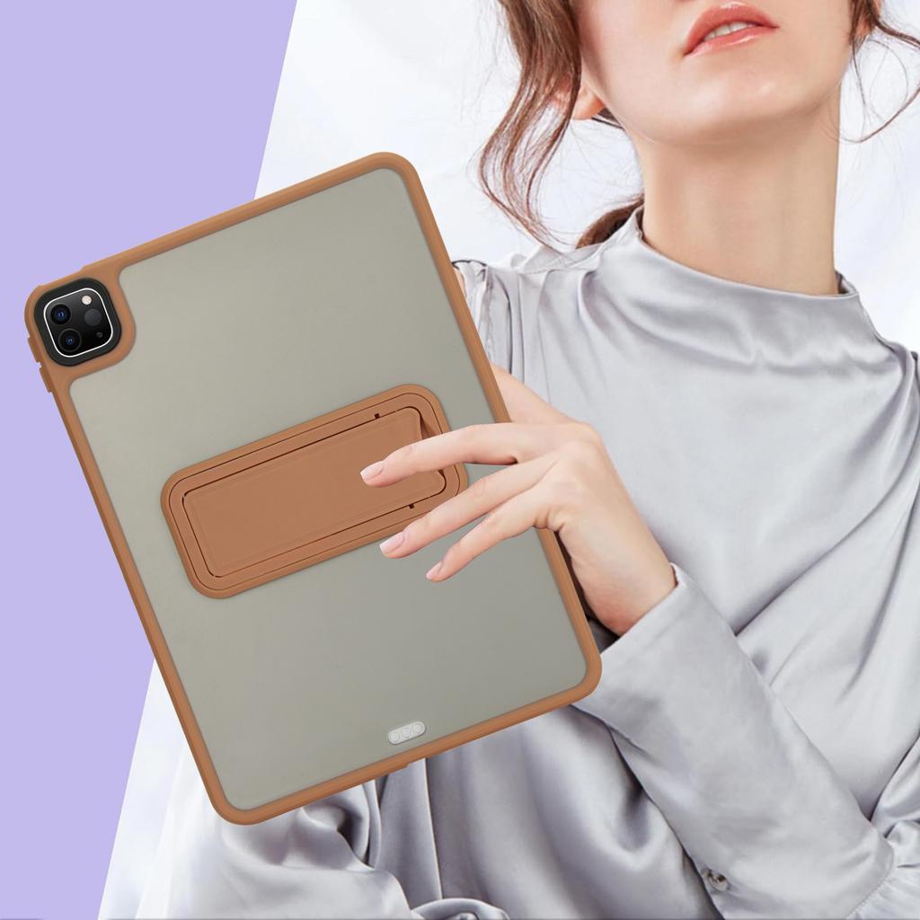 For iPad Pro 12.9 (2022)/(2021)/(2020)/(2018) Case with Kickstand TPU + PC Skin-Touch Tablet Cover