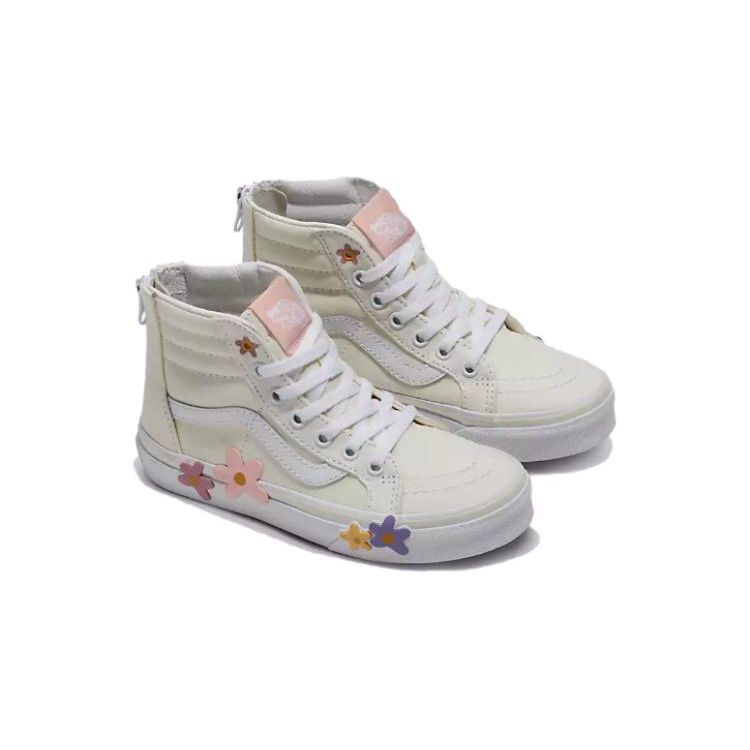 Vans Sk8-Hi Low Top Kids Skate Shoes White Kids Sneakers VN000CTFC9F