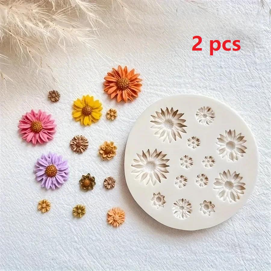 Flower Silicone Mould Bouquet Polymer Clay Flower Casting Tool Mold Earring Pendant Making Craft Mould DIY Plaster Mold