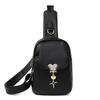 New Trendy and Fashionable Women's Breast Bag Soft Leather Crossbody Bag Simple Large Capacity Backpack Mobile Phone Bag