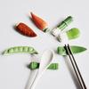 Creative Ceramic Vegetable Shape Chopsticks Holder Cute Vegetable Design Chopstick Rack Pillow Stand Rest Kitchen Tableware