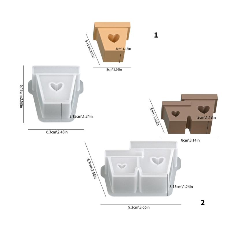 Artistic Hollow Heart Silicone Resin Mold Decorative Flowerpot Jewelry Making Craft Tool with Smooth Surfaces for Crafts