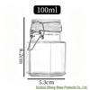 In Stock Transparent Graduated Glass Storage Jar with Sealed Buckle for Moistureproof Tea or Mason Jar Storage