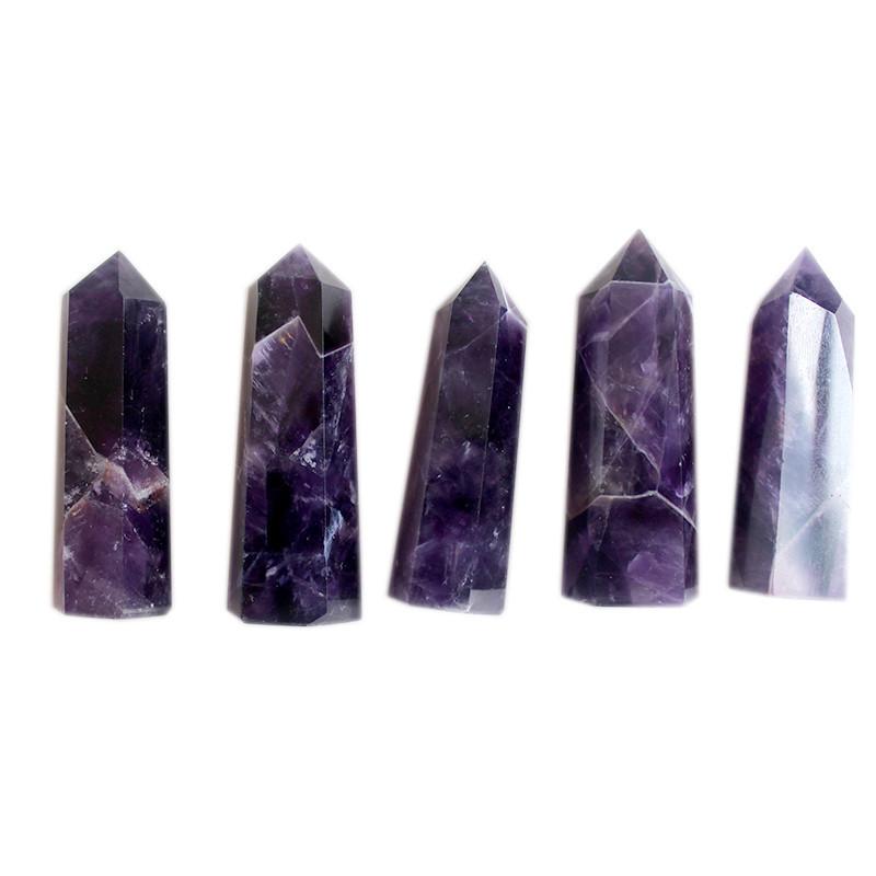 Exquisite Natural Purple Dream Amethyst Quartz Crystal Stone Point Hexagonal Wand