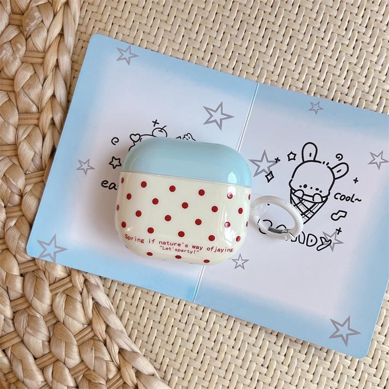 Korean polka dot cute AirPods 1 generation earphone case for Apple Bluetooth headset 1st generation Pro1st generation