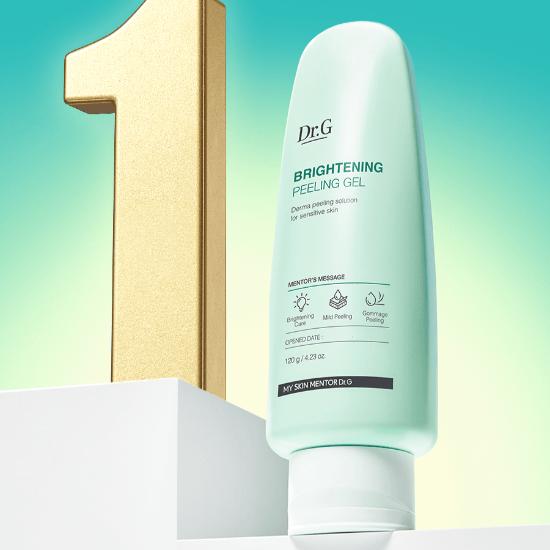 Dr.G Brightening Peeling Gel Set – Gentle Gommage Exfoliator with Hyaluronic Acid (120g + 60g + moisturizing lotion gift 2mL)