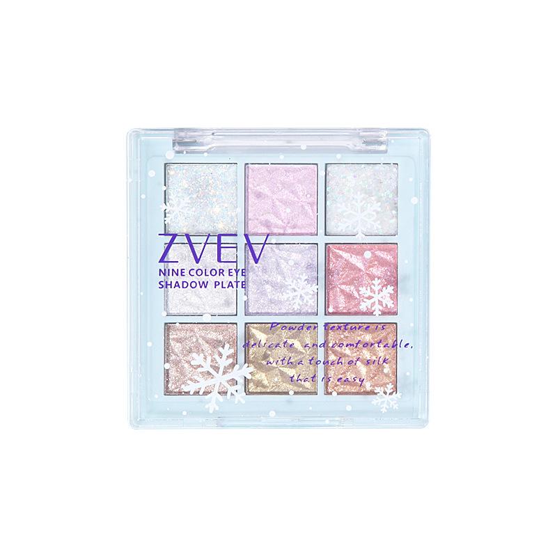 

ZVEV Korean Christmas Snowflake Nine-Color Eyeshadow Palette: Matte & Shimmer, Fine Powder, No Fallout 8.06g