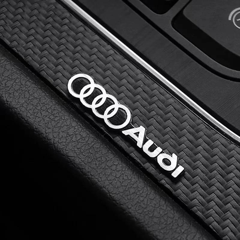 4pcs car audio decorate 3D Aluminum Badge Emblem Sticker For Audi A4 A3 A5 A6 A1 A7 A8 Q2 Q3 Q5 Q7 Q8 TT Accessories Car Styling