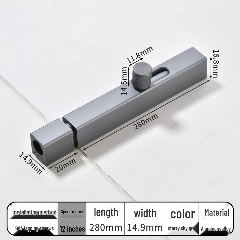 No-Drill Bathroom Door Latch: Simple Lock for Toilet & Sliding Doors