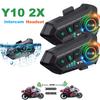 Kebidumei YP10 2X Wireless Bluetooth5.3 Motorcycle Helmet Intercom Headset Waterproof 300 M Intercomunicador Speaker Earphone