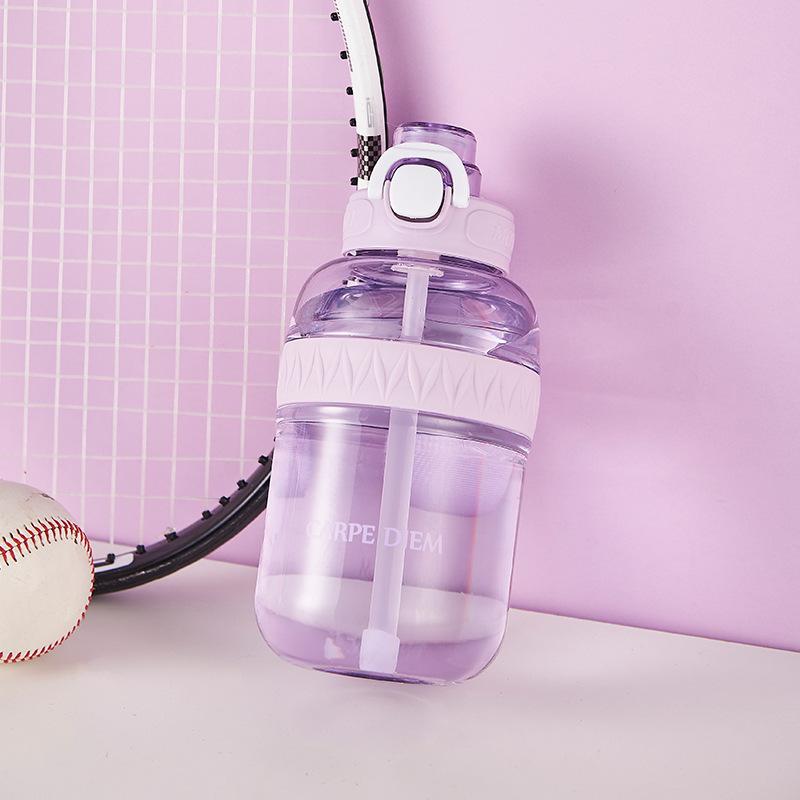 Men's and women's straw cups, drop-proof and leak-proof space cups, simple plastic cups
