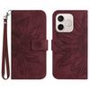 Portemonnaie-Hülle für 600 Lite 5G - Leder/PU, Weinrot, Mit Lanyard