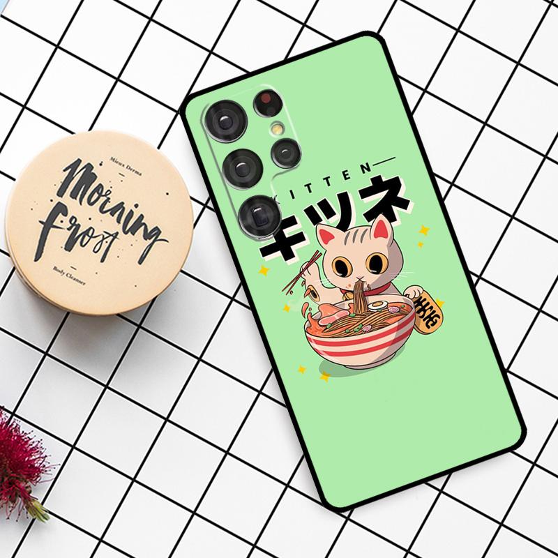 Eating Ramen Noodle Lovers Case For Samsung Galaxy S21 S22 S23 S24 S25 Ultra S9 S10 S25 Plus S25 FE S20 FE Phone Cover