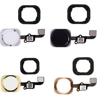 Home Button With Flex Cable For iPhone 6 6P 6s Plus NO Touch Id With Rubber Ring Replacement