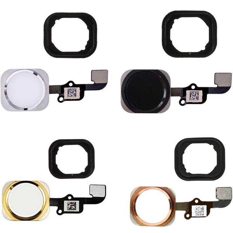 Home Button With Flex Cable For iPhone 6 6P 6s Plus NO Touch Id With Rubber Ring Replacement
