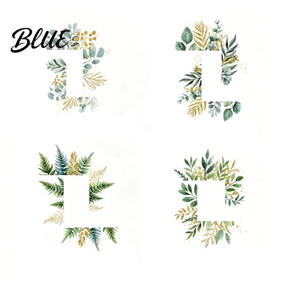 Renters Friendly Wall Sticker 4 Pcs Plants Flower Switch Stickers Leaves Floral Light A