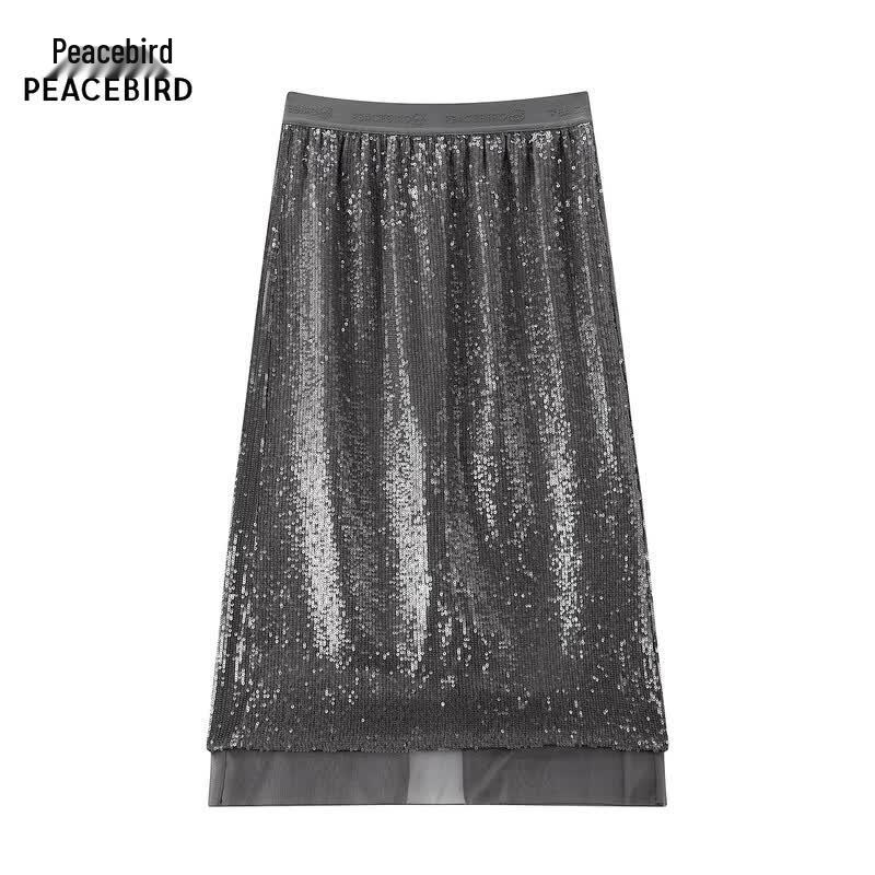 Peacebird A-Line Sequin Midi Skirt M