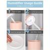 Portable Ultrasonic Air Humidifier, Car Humidifier, Color Cup, Aroma Diffuser, Mist Cooler, USB Car Light Purifier, 300ml