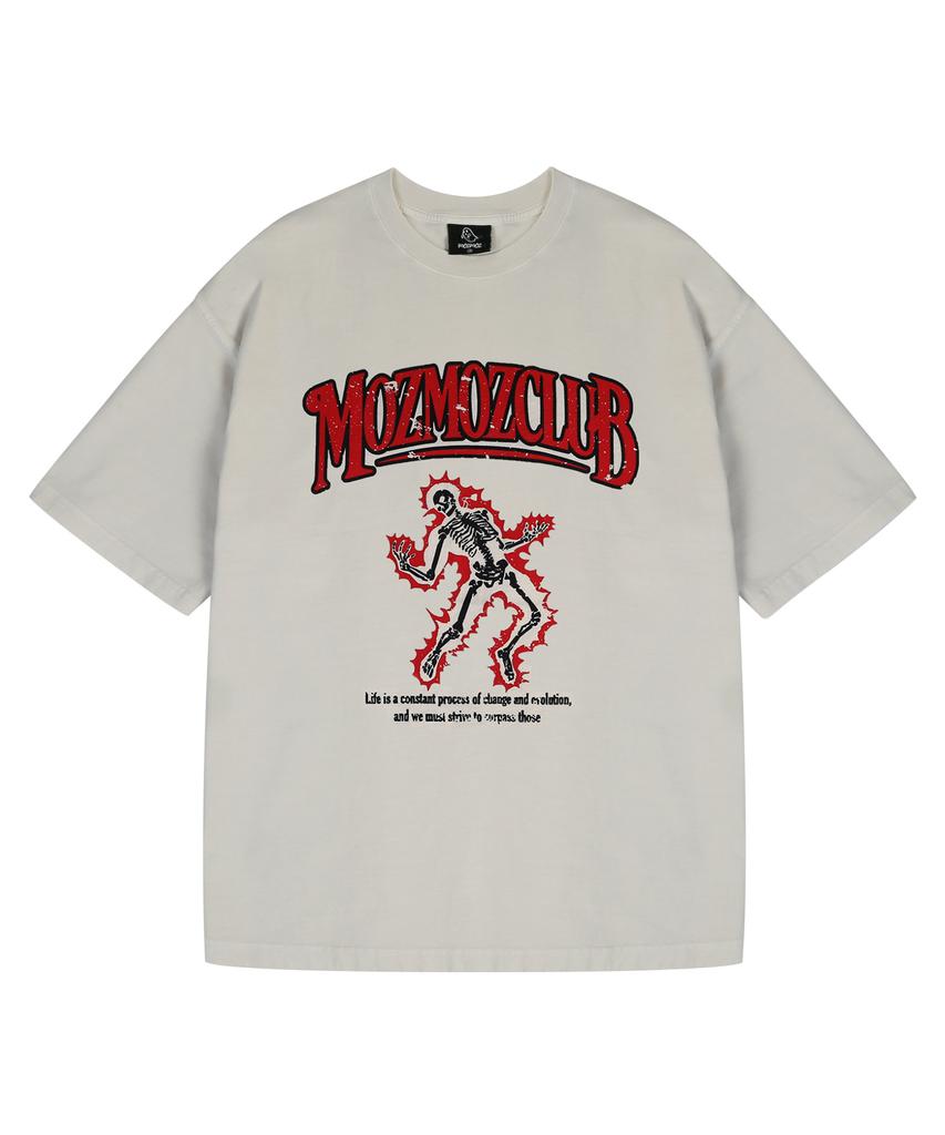 MOZMOZ [Set] Graphic Pigment Oversized Short Sleeve T-Shirt Part01