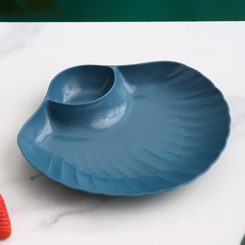 Shell-shaped Wheat Straw Dining Plate