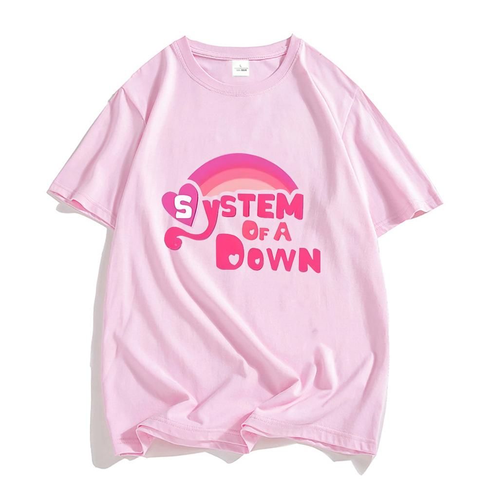 System OfA Down T-shirts 100% Cotton Clothing Vintage/Retro Print Tshitrt Streetwear for Men Short Sleeve Graphic T Shirts