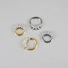 Pack of 2 Unique Geometric Shape Nose Rings Body Piercing Jewelry Seamless Design Metal Texture Polished Finish