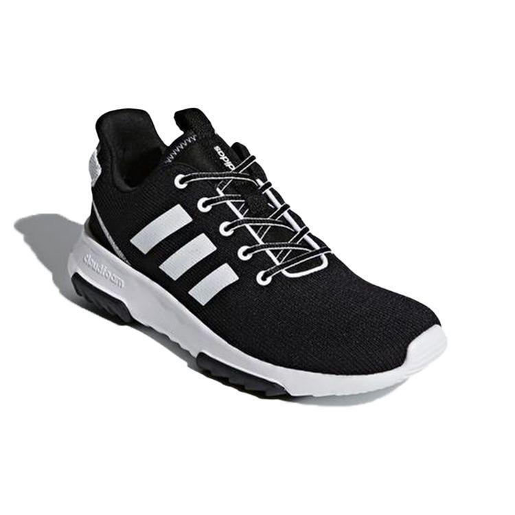 Adidas Cf Racer Tr Comfortable Fabric Non-Slip Low-Top Running Shoes Women Sneakers Black White DB1778