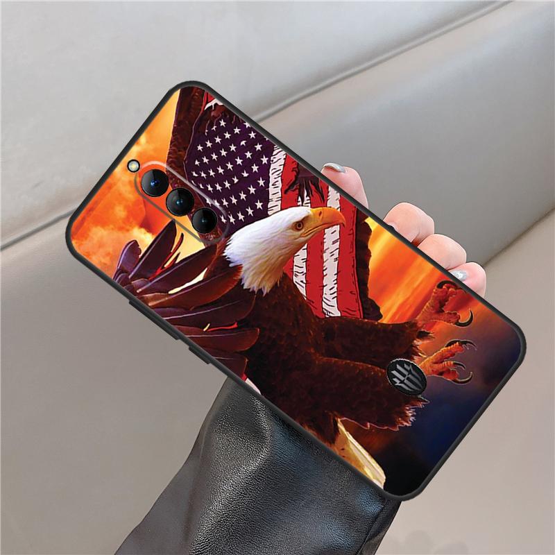 American USA Flag Eagle Case For ZTE Nubia Red Magic 10 Pro Plus 6 7 8 9 6S 7S 8S 9S Pro 5G 6R RedMagic 10 Air Cover