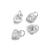 10Pcs/lot Alloy Gold Silver Color Rhinestone Hearts Charms For Earrings Necklaces DIY Love Charms Jewelry  Making Accessories