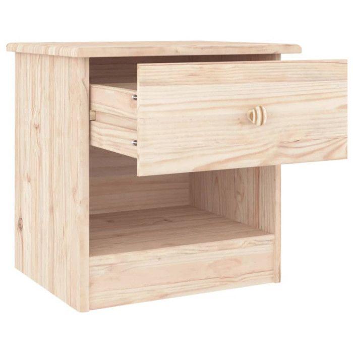 VidaXL Bedside Table ALTA 43x35x40.5 Cm Solid Pine Wood 353913