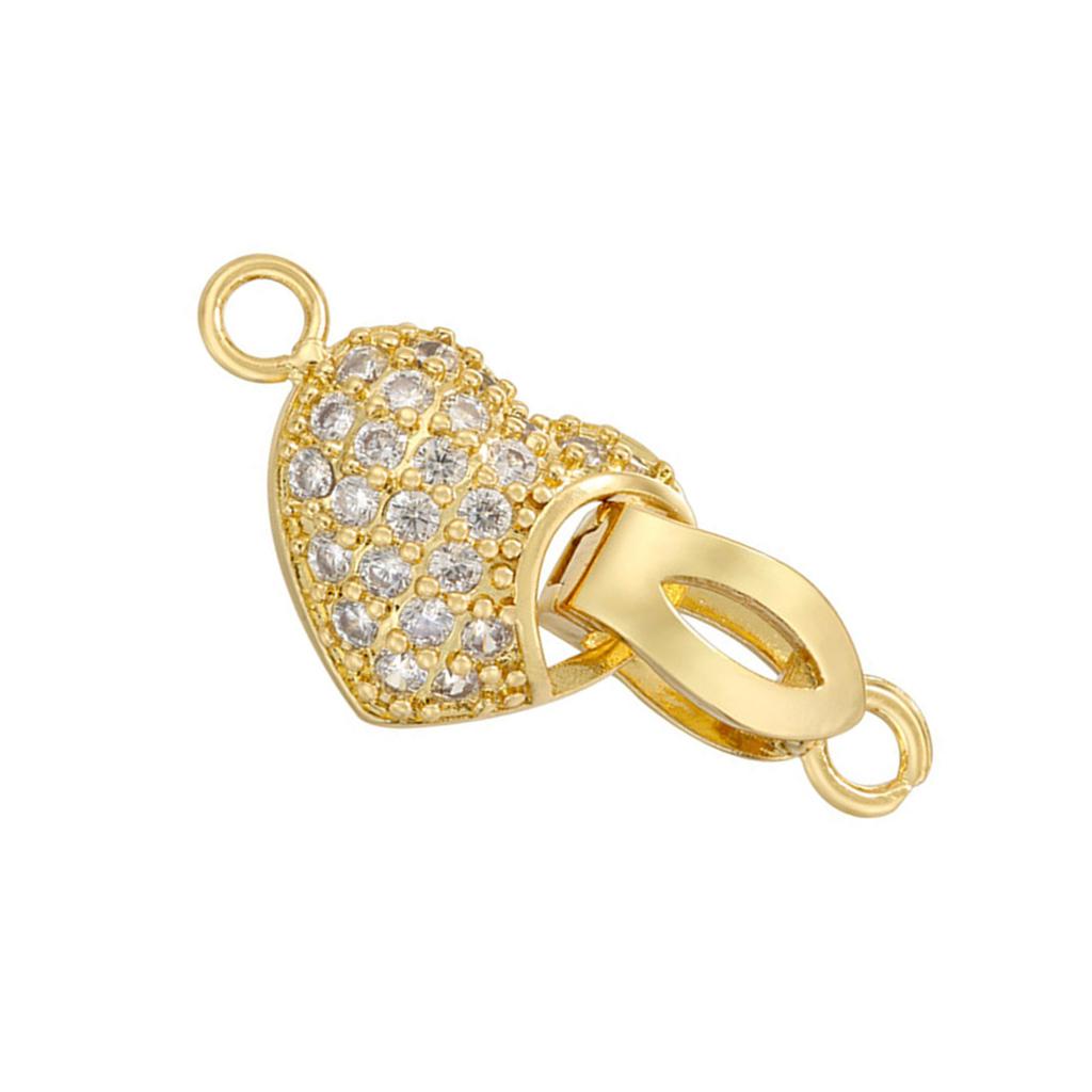 Versatile Jewelry Making Clasps Fashionable Gold Jewelry Clasp Set with Cubic Zirconia for DIY Jewelry Creations