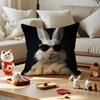 Maximalist Eclectic Animal Cushion Cover Silky Short Plush with Invisible Zipper Dustproof Sofa Pillow Cover for Home Decor