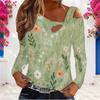 Plus Size Female Long Sleeve Shirt With Chest Hollow Decoration