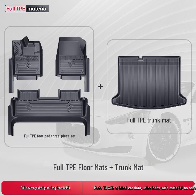 BYD Leopard Titanium 7 Five-Seater Double Layer TPE 2025 Floor Mats Kit