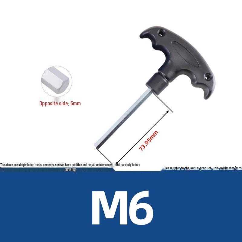 Nickel-Plated T-Handle Hex Key Tool, Metric/Imperial Sizes M0.9-14mm & 1/16-3/8"