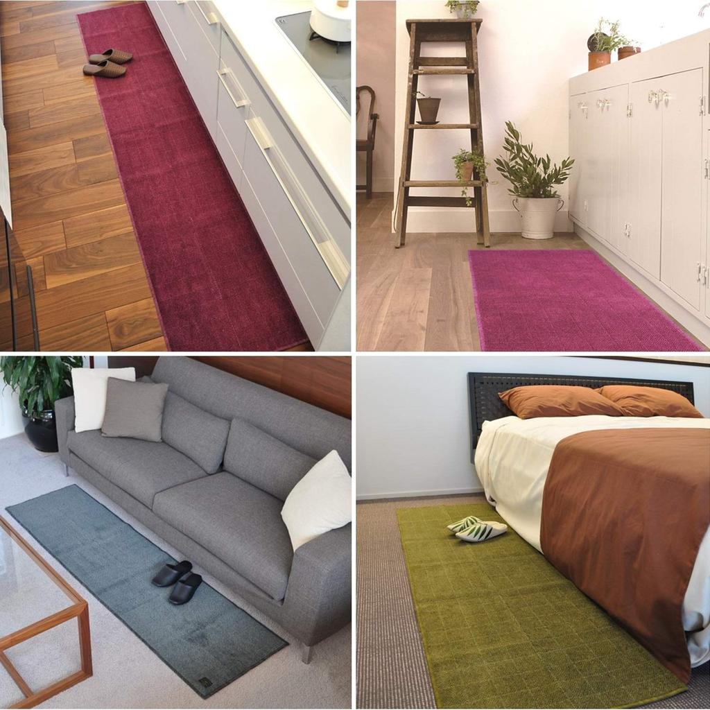 Senko Herringbone 3 Kitchen 50 X Light Odor Floor Heating Made In Product Number 37377 B.B.collection Mat, Approx. 270cm, Gray, Antibacterial,