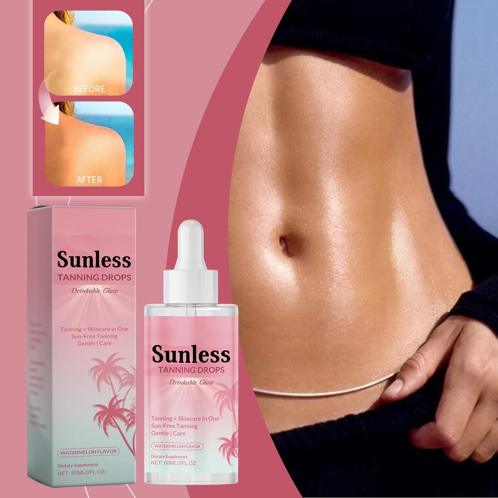 Naturlige bruningsdråper for en naturlig brunfarge uten UV-stråler 60 ml
